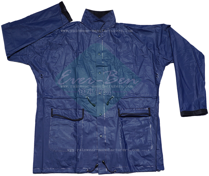 China PVC rainwears double layers PVC rain jacket1